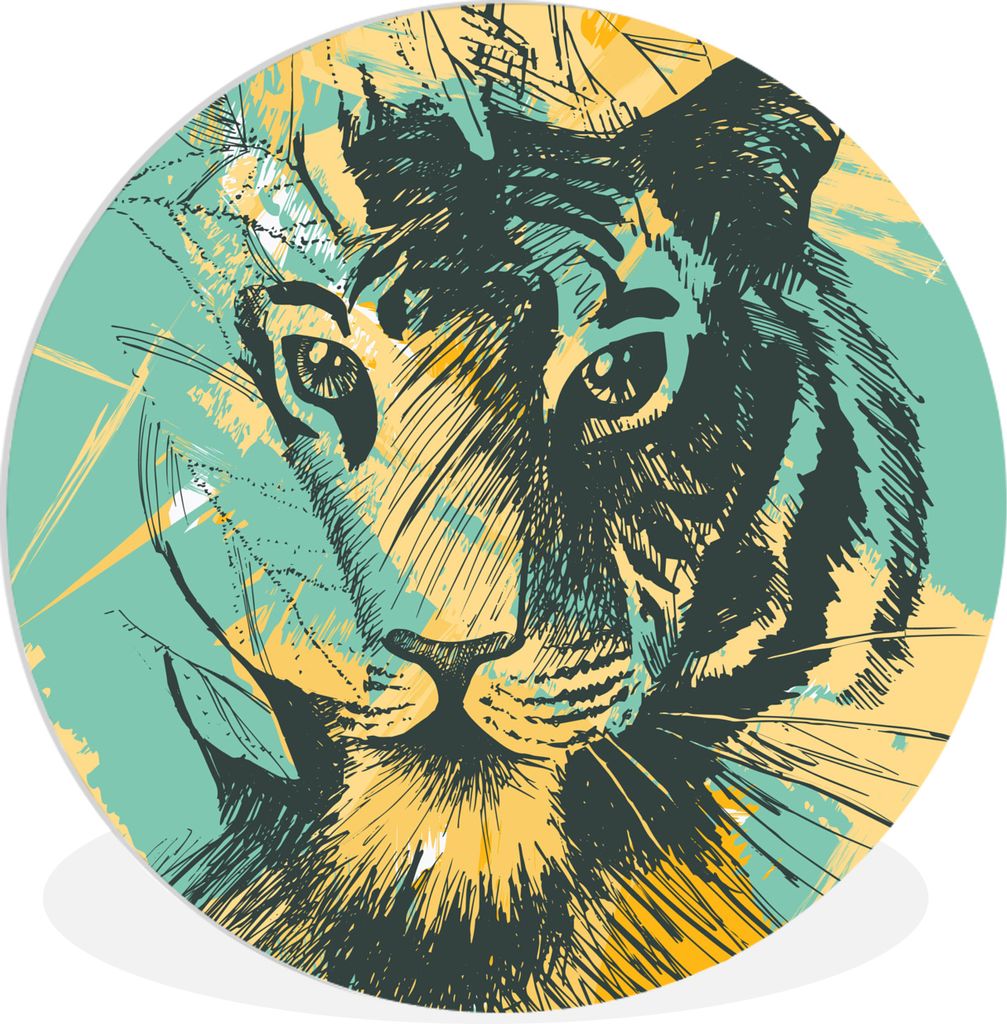 MuchoWow - Wand-Kreis - Wohnzimmer - Bild - Runde - Wanddeko - Dibond - Kunstdrucke