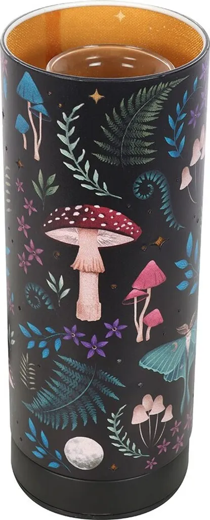 Lampe brûle-parfum électrique Dark Forest SD6468 avec décor forêt noir - 3