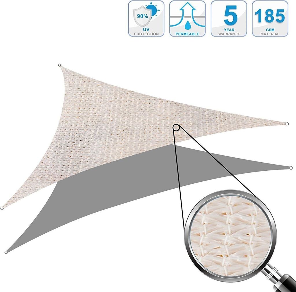 Sonnensegel Rechteck 3.6x3.6x3.6m, Sonnenschutz Produktbild 