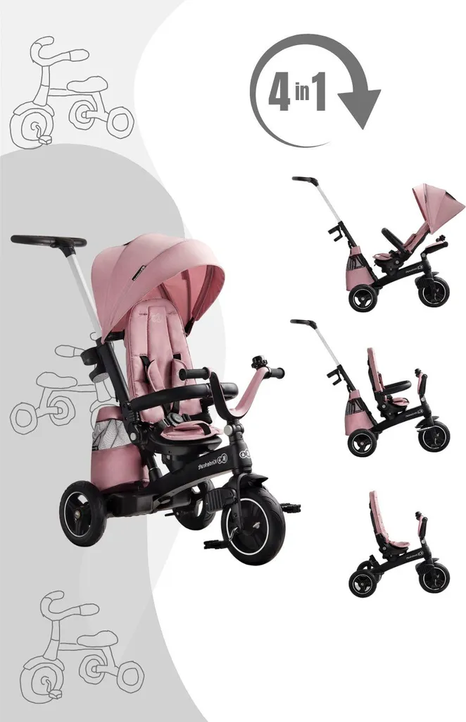 KINDERKRAFT SELECT Tricycle Easytwist Black, Premium - Tricycles pour enfants