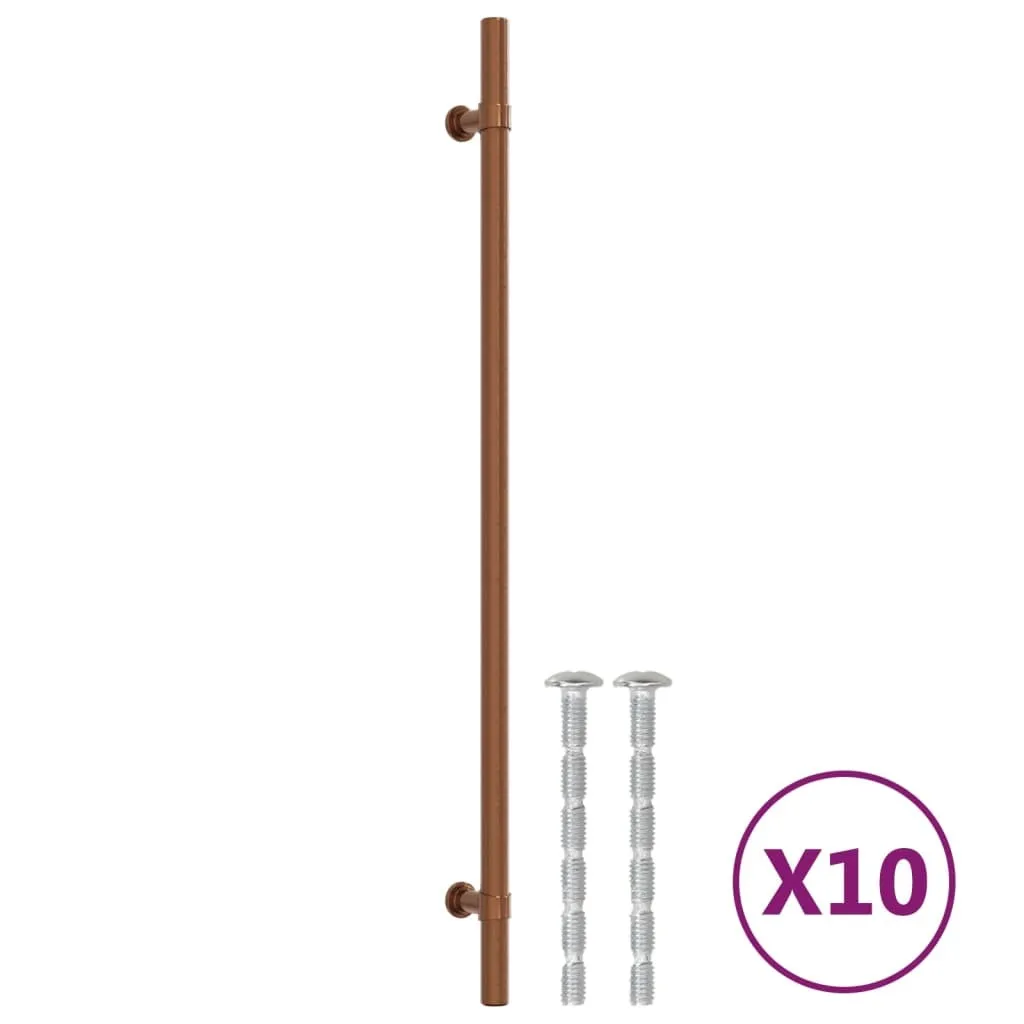 Set 10 Maniglie 320mm Bronzo Satinato Acciaio Inox per Armadi Design