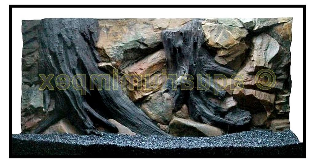 3D Aquarienrückwand 100x50 Wurzel