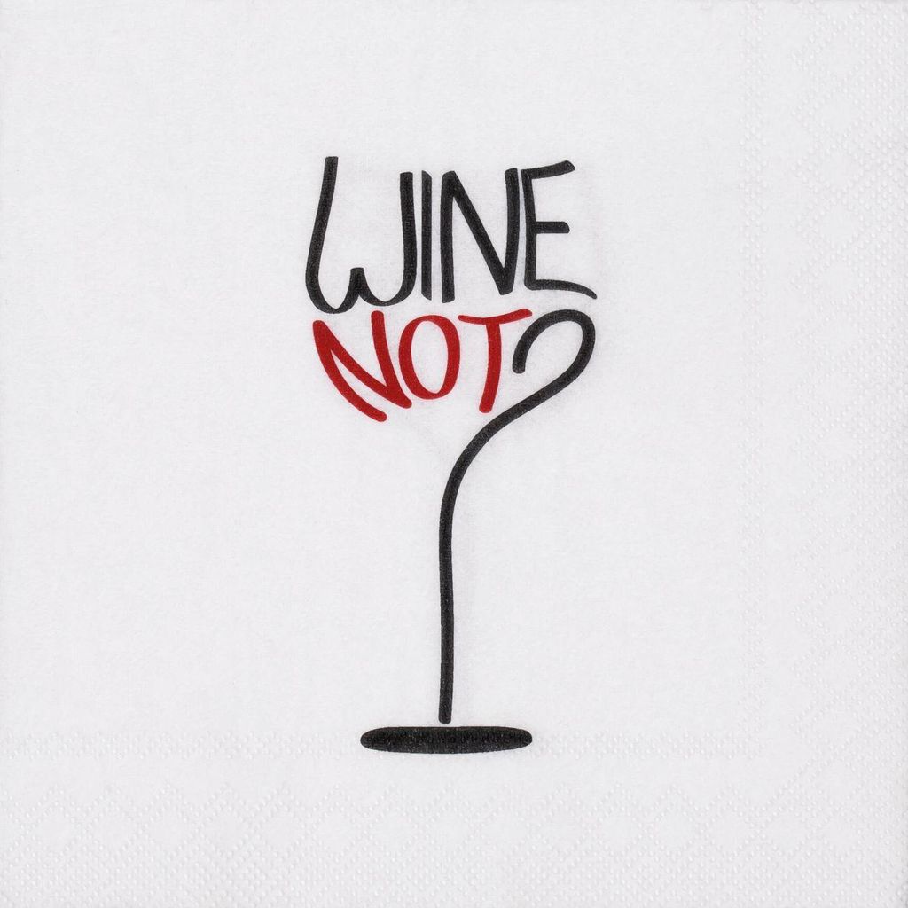 Räder Cocktailserviette 25x25cm, Wine not? Produktbild 