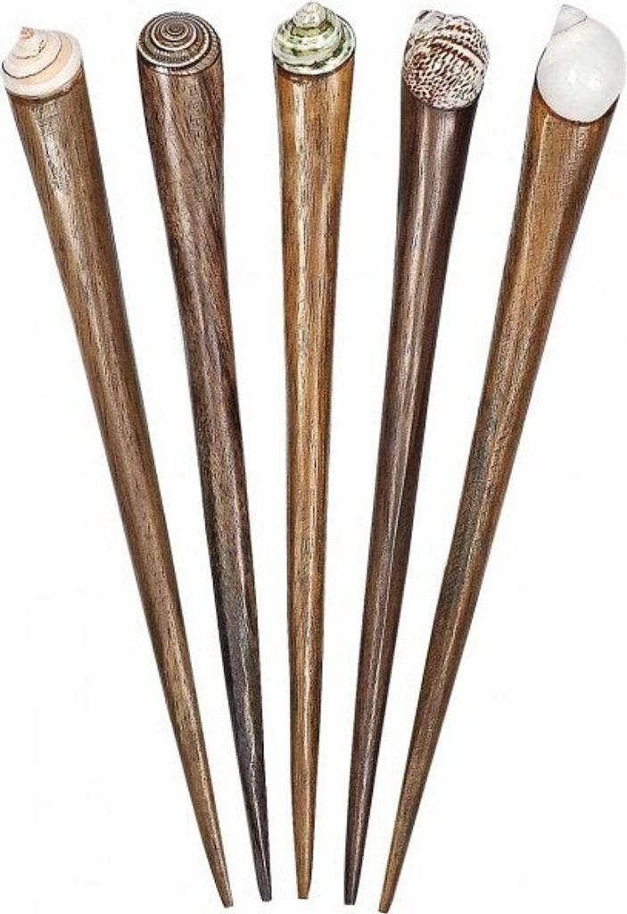 Haarnadel aus Holz mit Muschel, Haarschmuck, Anzahl:1 Stück Produktbild 