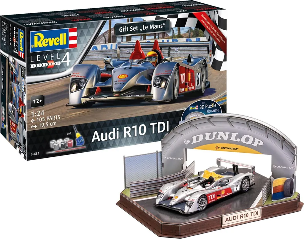 Maquette Puzzle 3D Audi R10 TDI LeMans - Set Cadeau Complet pour Fans