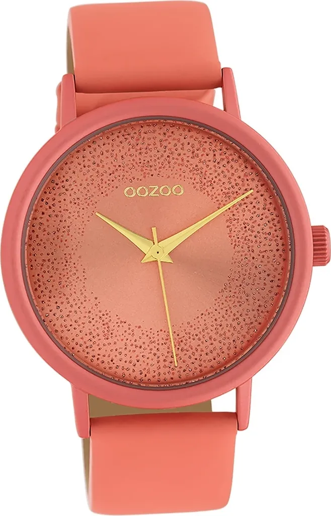 Montre Oozoo femme en cuir rose : confort et lisibilité pour le poignet