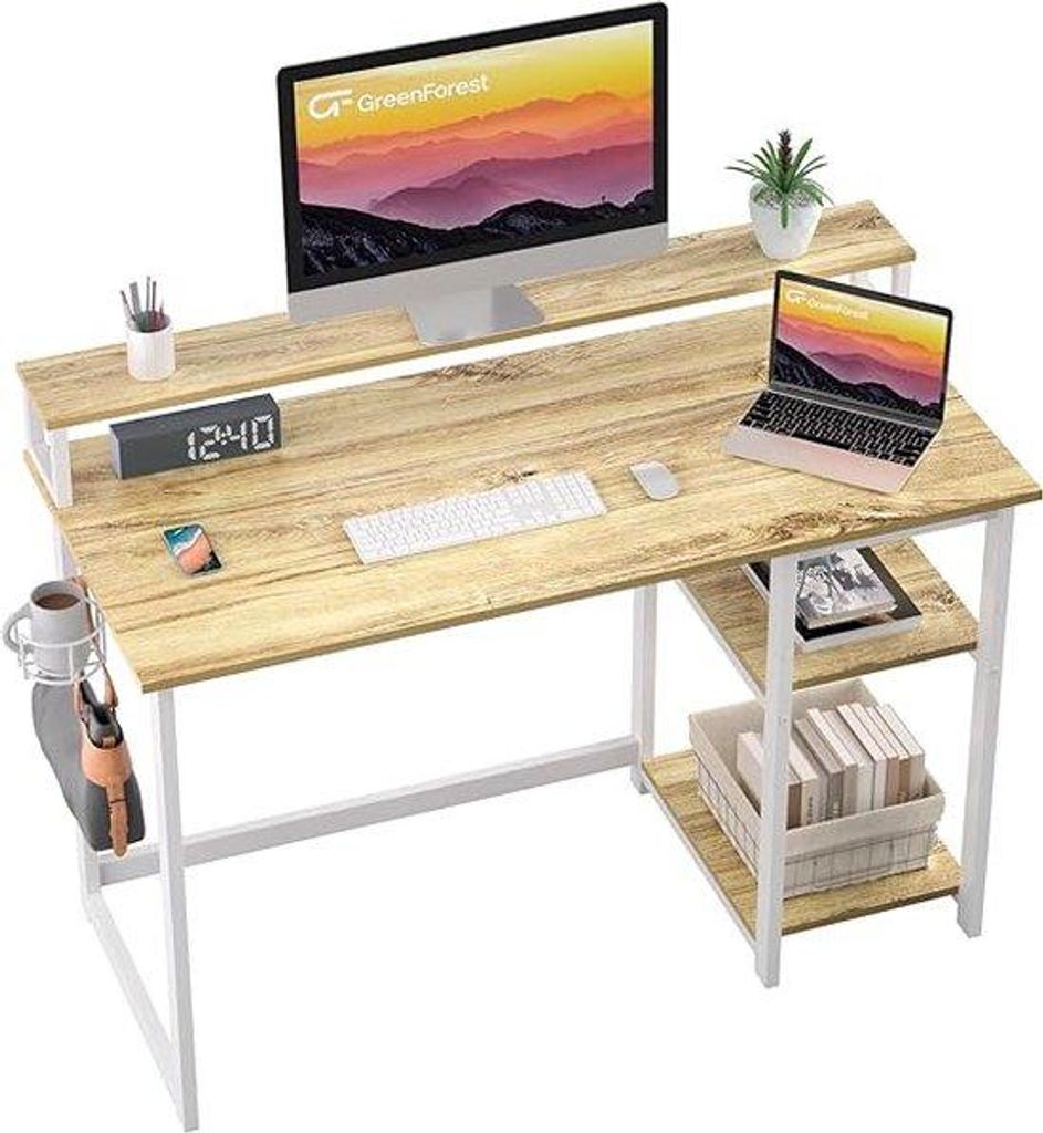 Schreibtisch 100x50cm braun Industrie Design