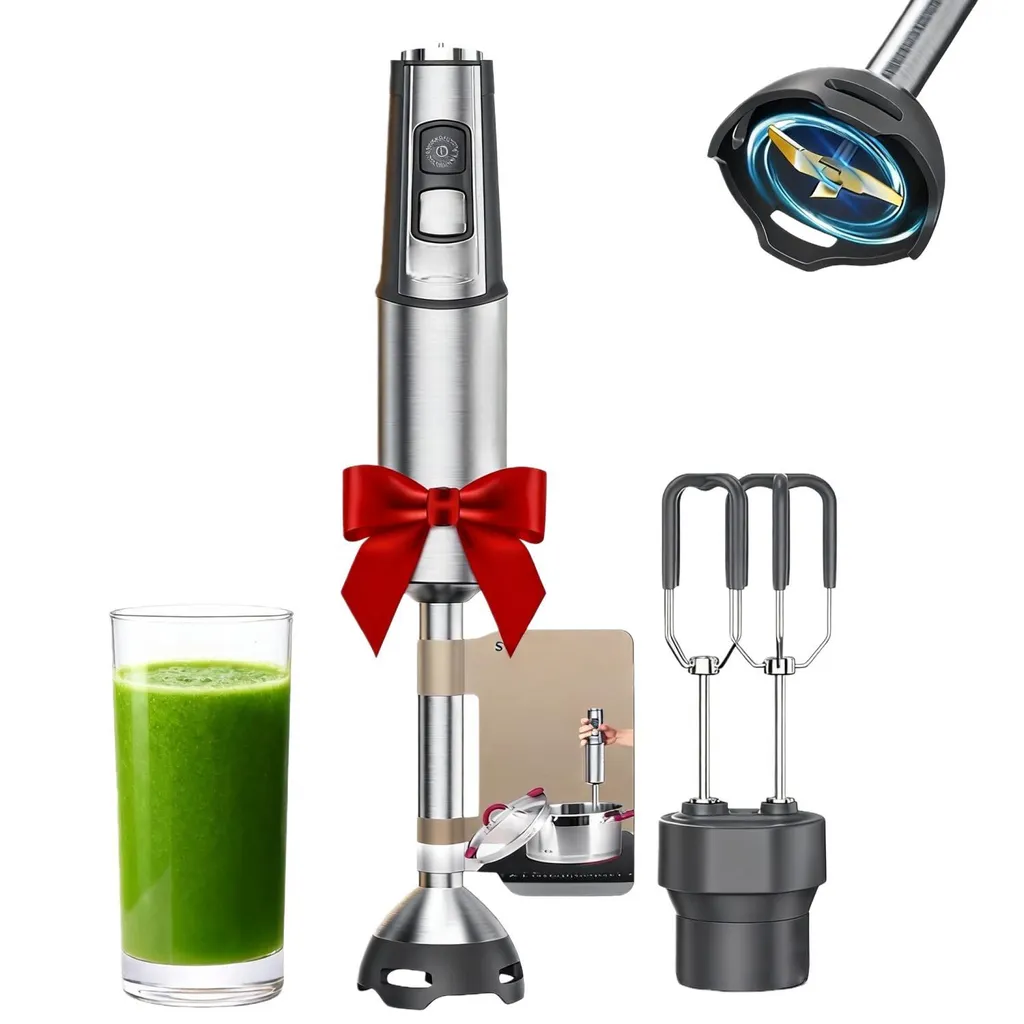 Regala AIORBER 1100W: Il Mixer 2-in-1 Elegante in Acciaio Inox