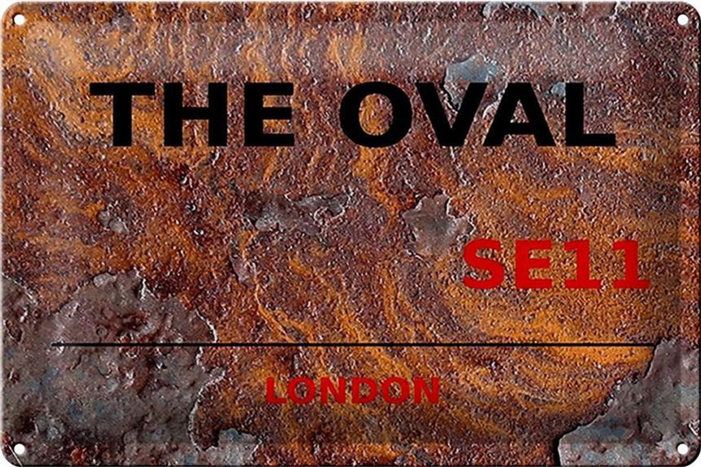 Blechschild London 30x20cm The Oval SE11