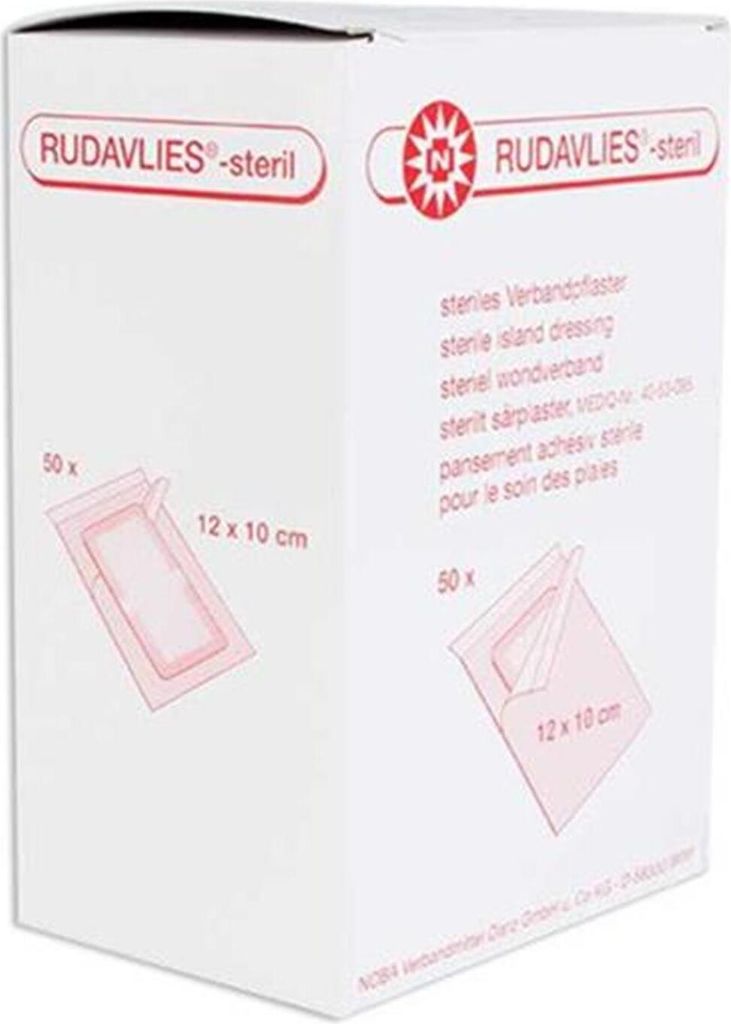 NOBA Rudavlies sterile Wundpflaster 50 Stück 12 cm x 10 cm