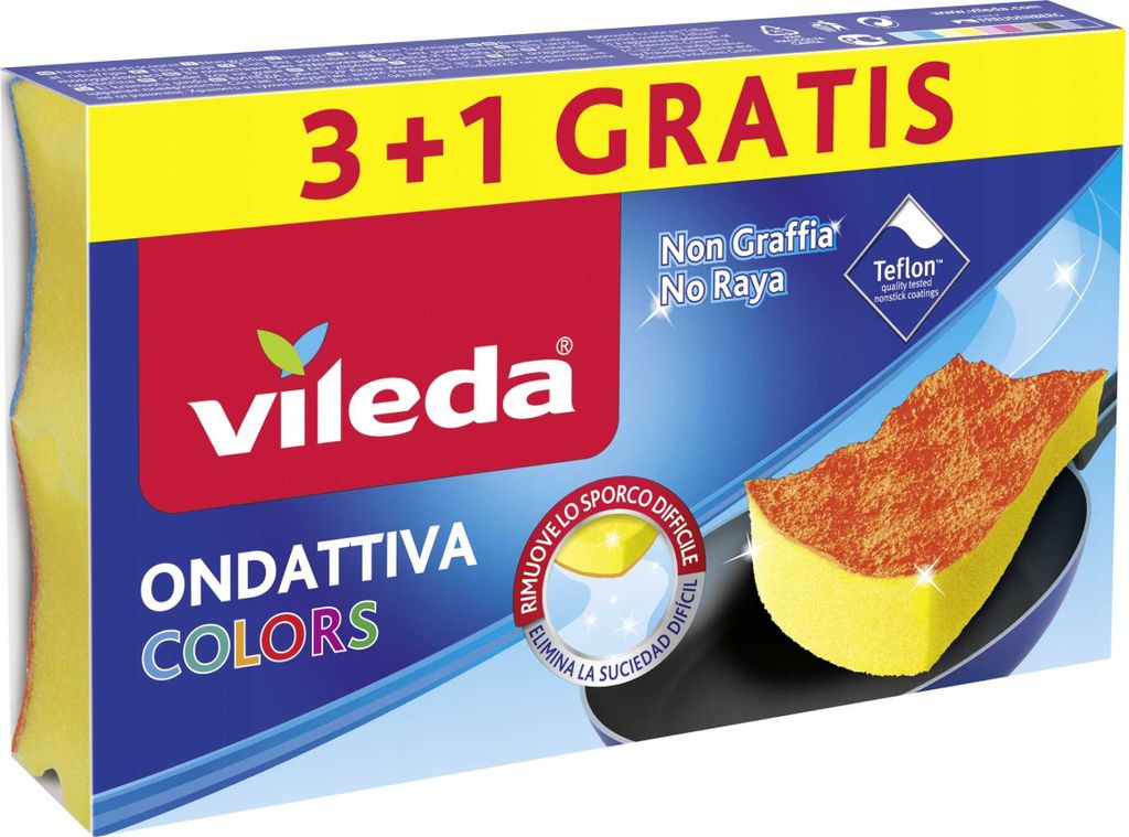 Spazzolino Vileda Pur Active Colors 4 pezzi Immagine del prodotto 