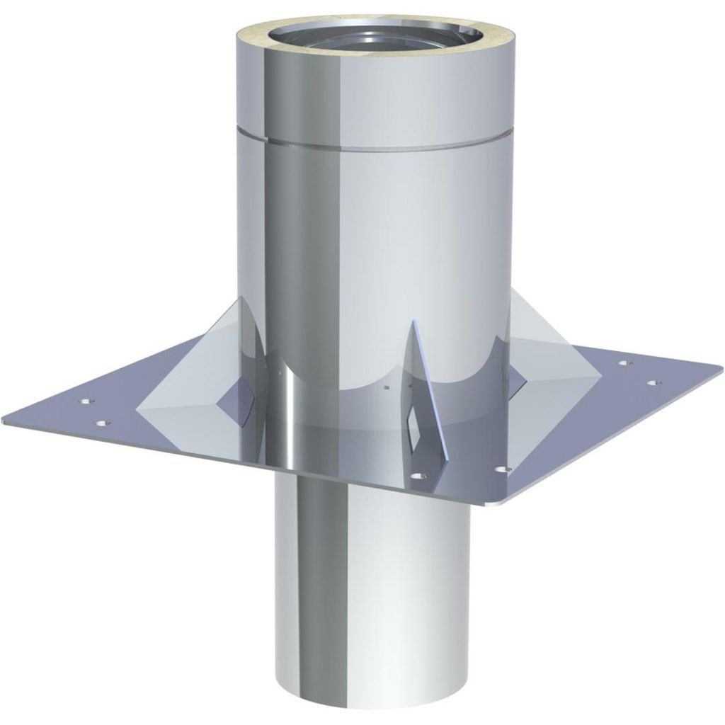 Jeremias DW-ECO 2.0 Grundplatte Ø 500mm Schornsteinerhöhung Edelstahl für Außenwandschornstein max Höhe 2m