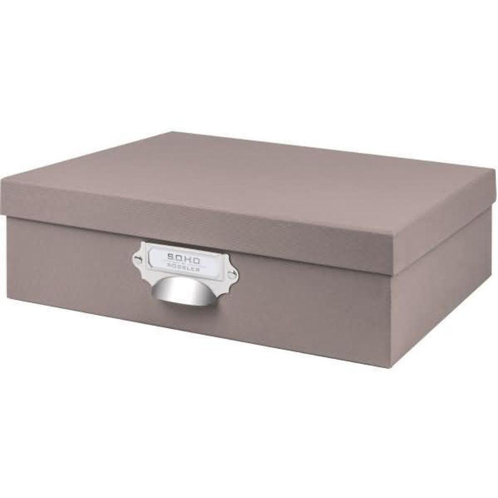 RÖSSLER Aufbewahrungsbox mit Griff taupe 337x105x255mm