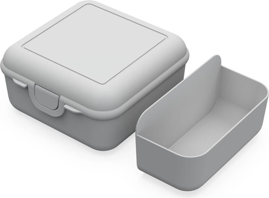 Weiße quadratische Brotzeitbox mit intelligentem Produktbild 