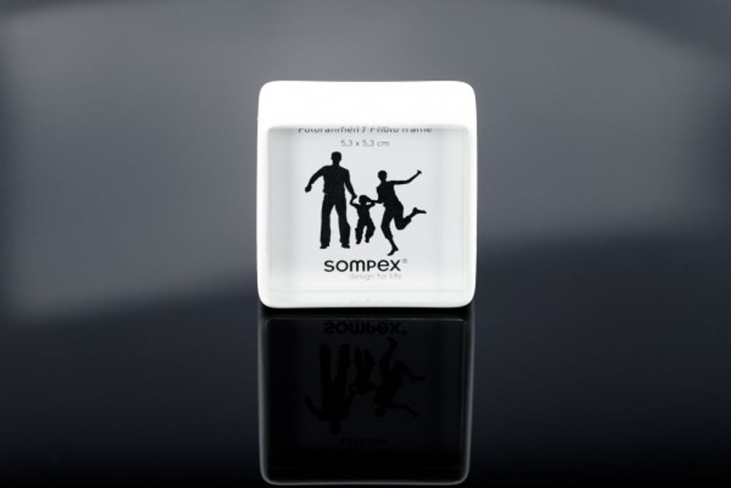 Bilderrahmen Foto Galerie Fotorahmen MINI weiß klein Glas Silikonband 41871