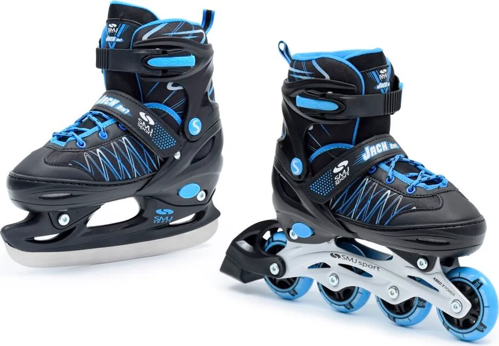 Patins 2 en 1 SMJ Sport Jack 30-33 avec Roulettes Réglables pour Enfants