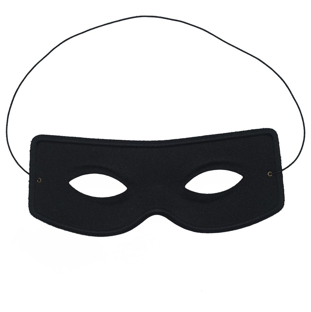 Schwarze Banditen-Maske Produktbild 