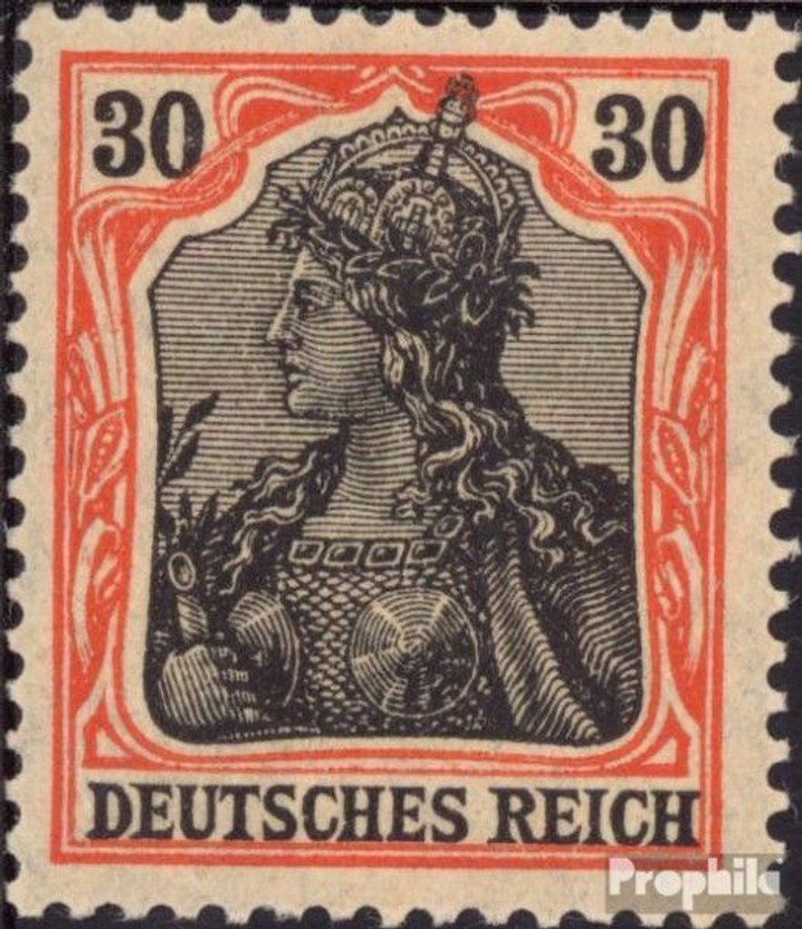 Briefmarken Deutsches Reich 1915 Mi 89II x , Kriegsdruck gestempelt Germania