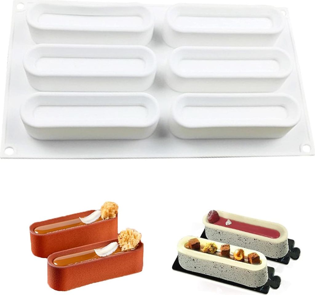 Lange Streifen Mousse Silikonform Handseife Silikon Formen Gebackene französische Dessertform Antihaft Silikon Muffinform