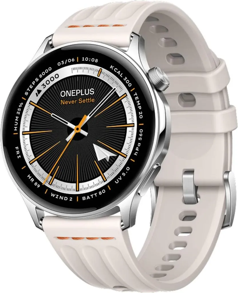 OnePlus Watch Lite GPS 45mm Argenté : Ne Manquez Plus Aucun Message
