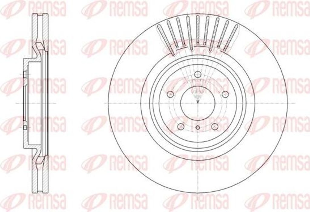 REMSA 61508.10 Bremsscheibe OE 40206JL00B kompatibel mit 370 Z