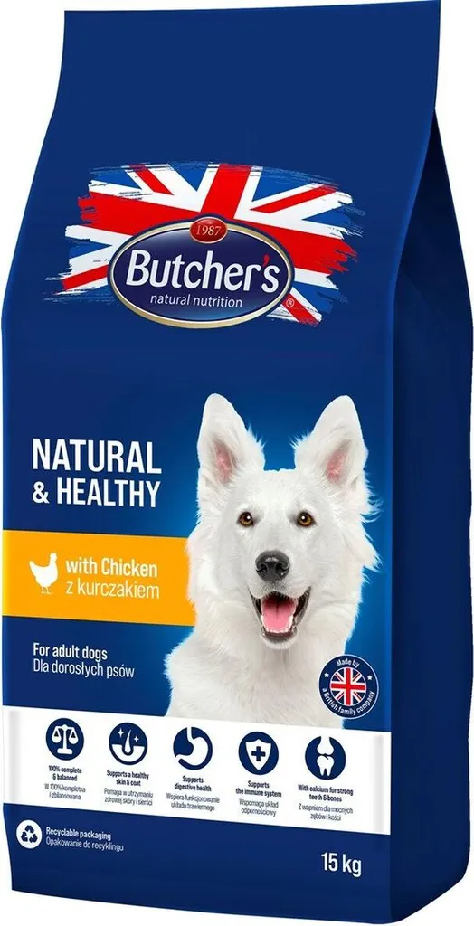Butcher's Pet Care Poulet 15 kg : Croquettes Naturelles Chien Adulte