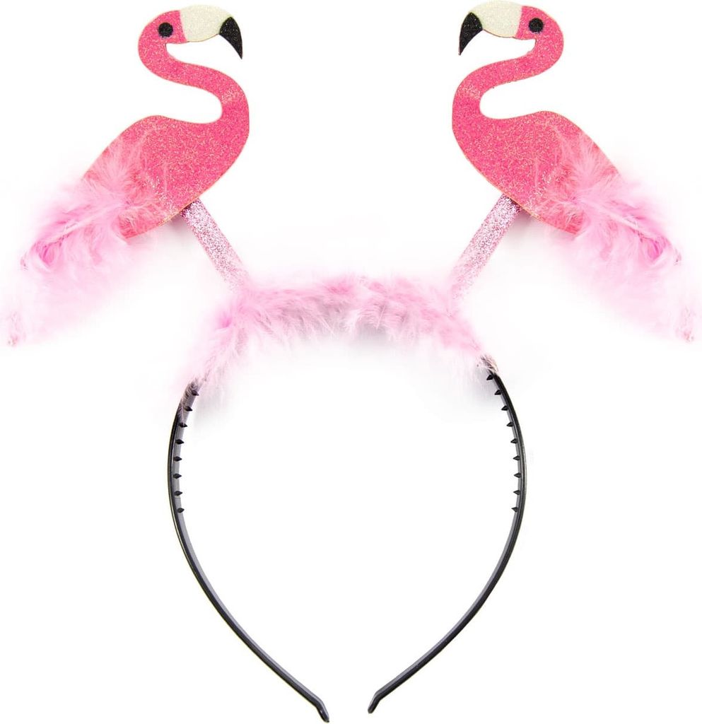 Oblique Unique Haarreif mit Flamingos und Federn Haarreifen Produktbild 