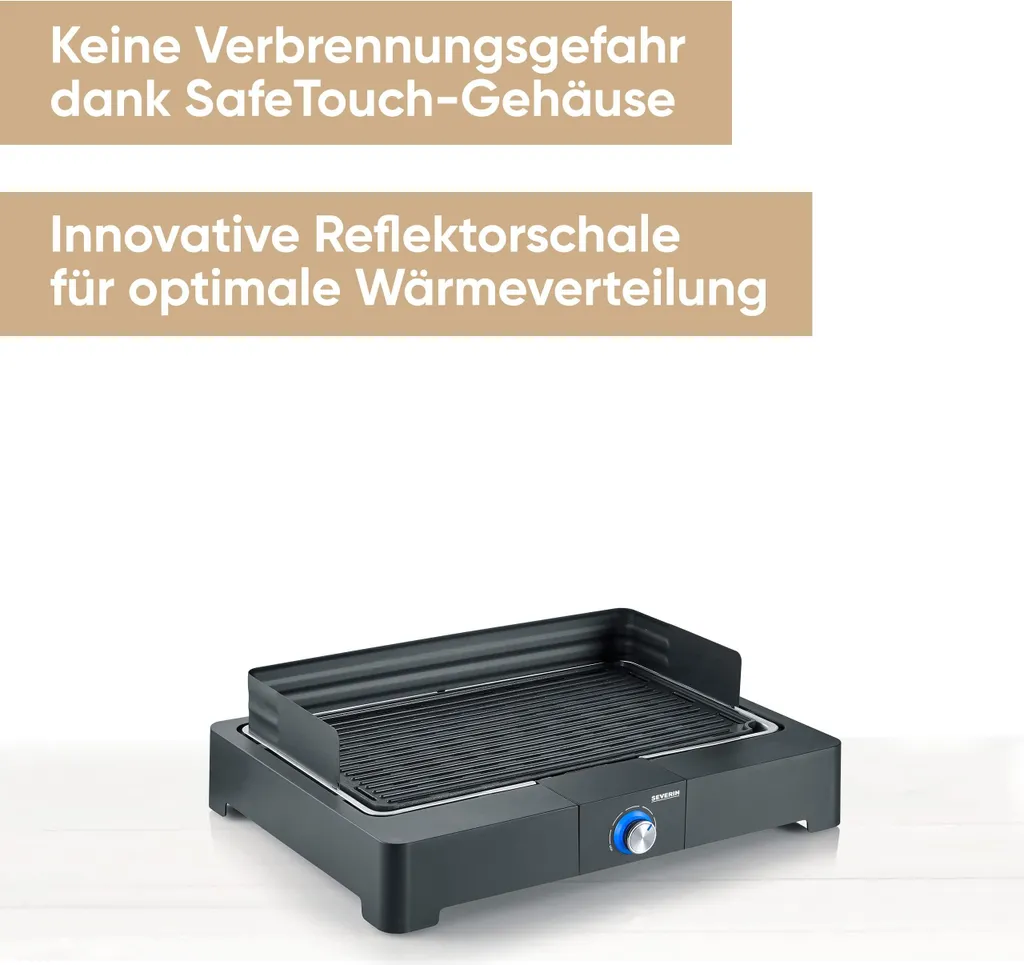 Grill Électrique de Table Severin PG8567 Barbecue Portable Intérieur - 14