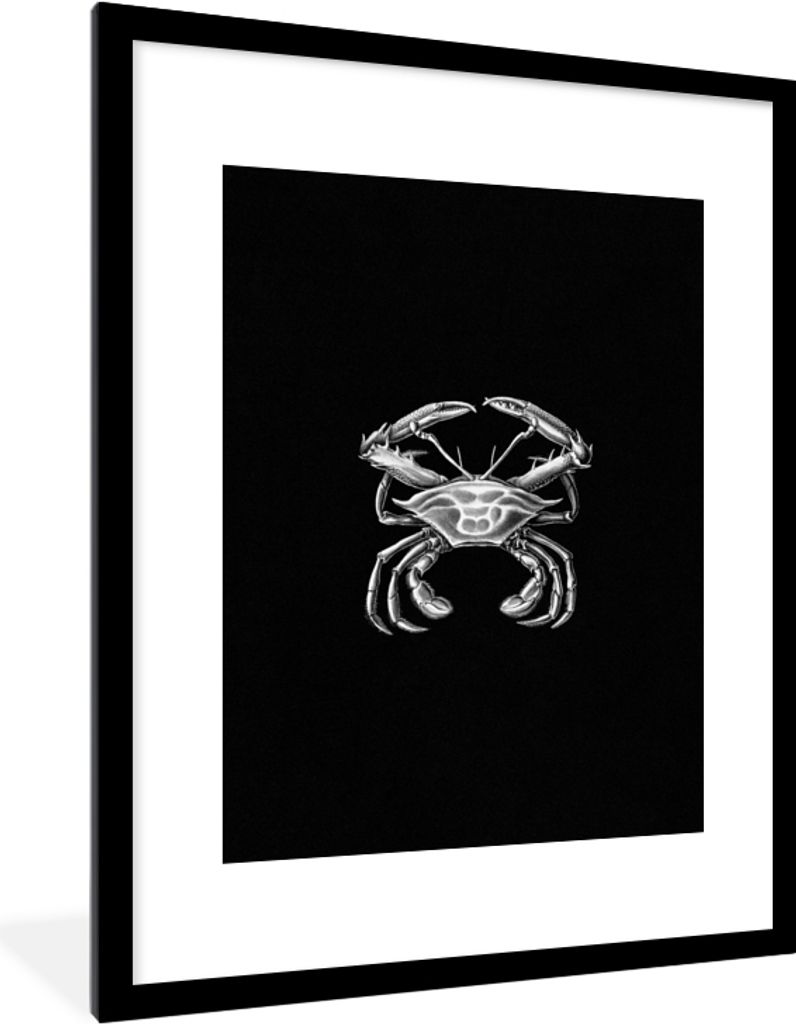 MuchoWow Gerahmtes Poster Ernst Haeckel - Krabbe - Alte Meister - Vintage - Tiere - Kunst 60x80 cm - Poster mit Schwarzem Bilderrahmen Wandposter...