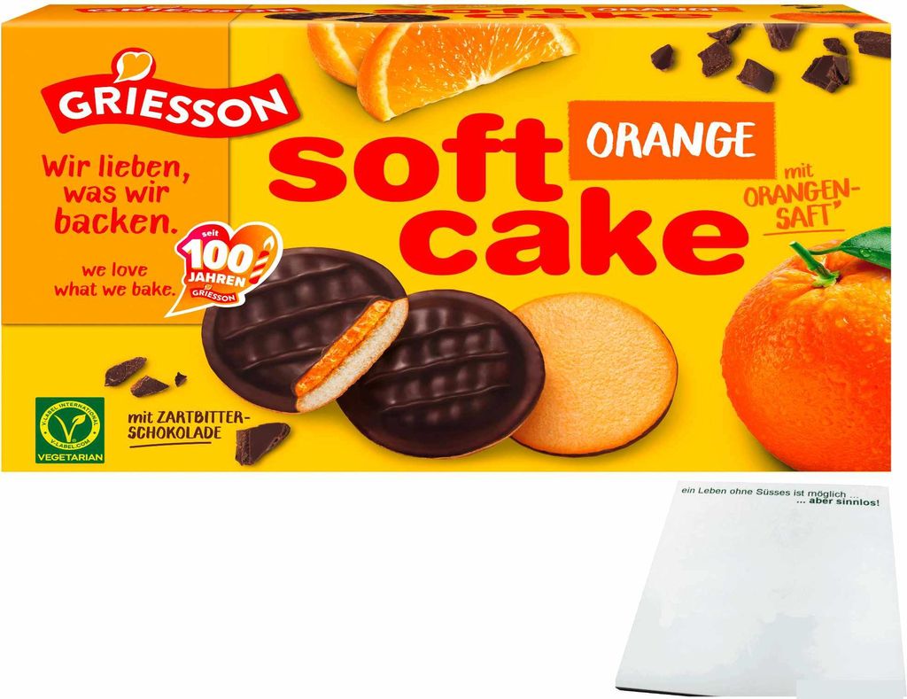 Griesson Soft Cake Orange mit Fruchtfüllung (300g Packung) Produktbild 