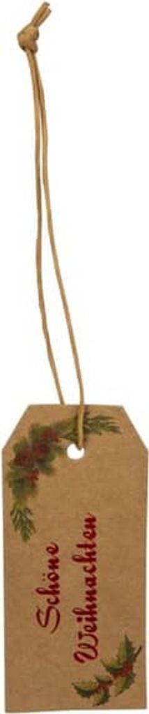 Geschenkanhänger - Schöne Weihnachten - ca. 8 x 3,5 cm - 12 Stück