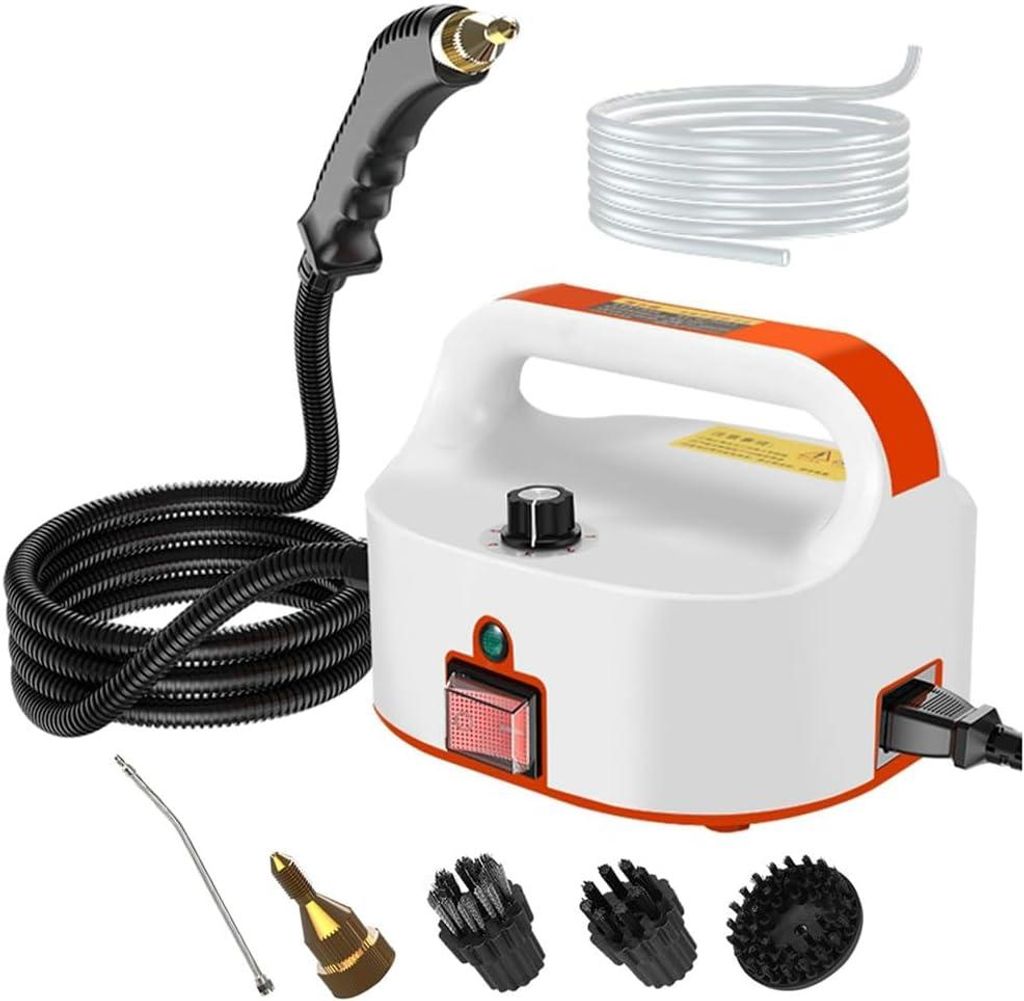 Dampfreiniger, 2500W Handdampfreiniger, 6 Geschwindigkeits-Hochdruck Dampfreiniger, gegen Fett, Schmutz und Verunreinigungen, für Auto, Küche, Bad