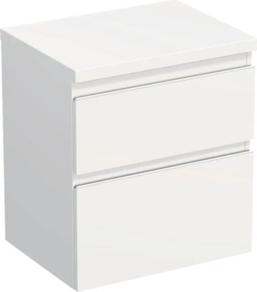 Jungborn Waschtischunterschrank TRENTA BxHxT 56,7 x 64,6 x 44,5 cm Frontfarbe weiß matt TRE DESK 60 2Z W 379