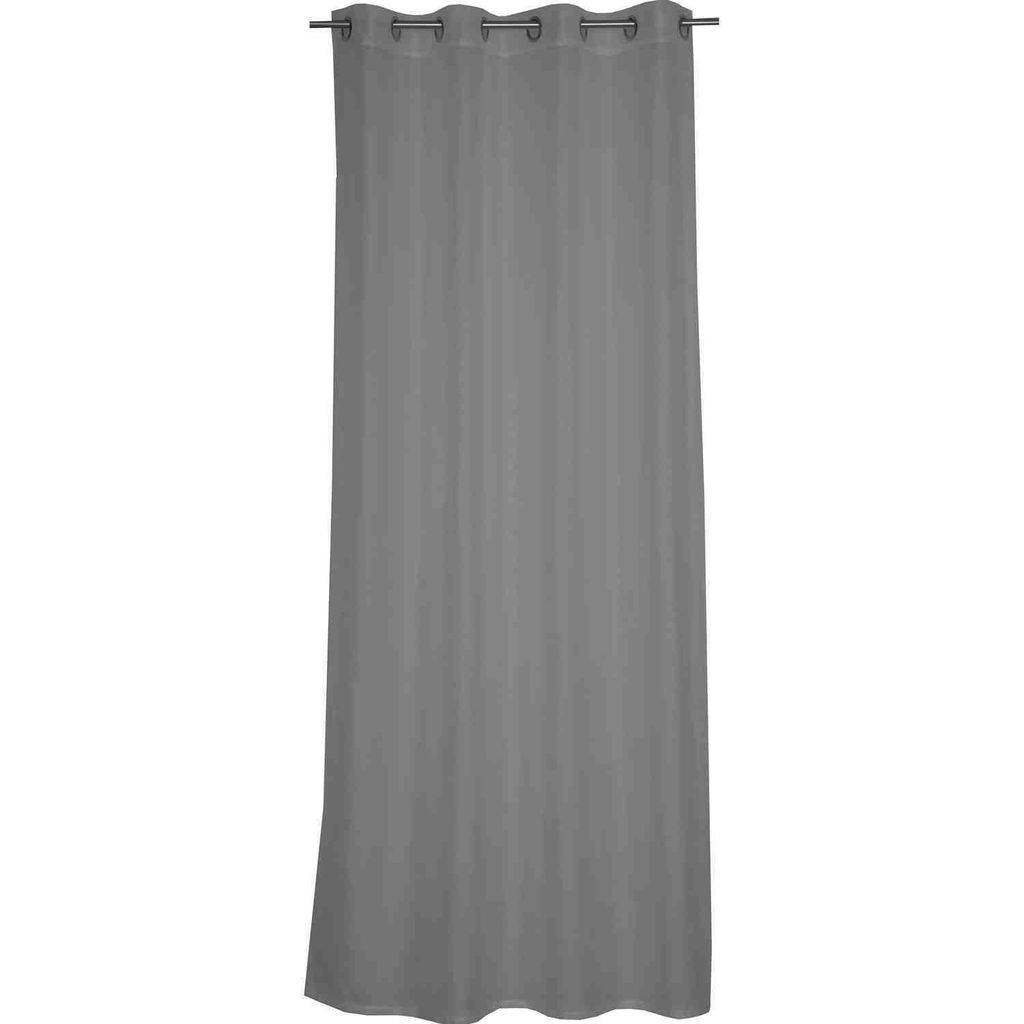 TOM TAILOR Transparenter Ösenvorhang CLEAN Grau 140 x 250 Produktbild 