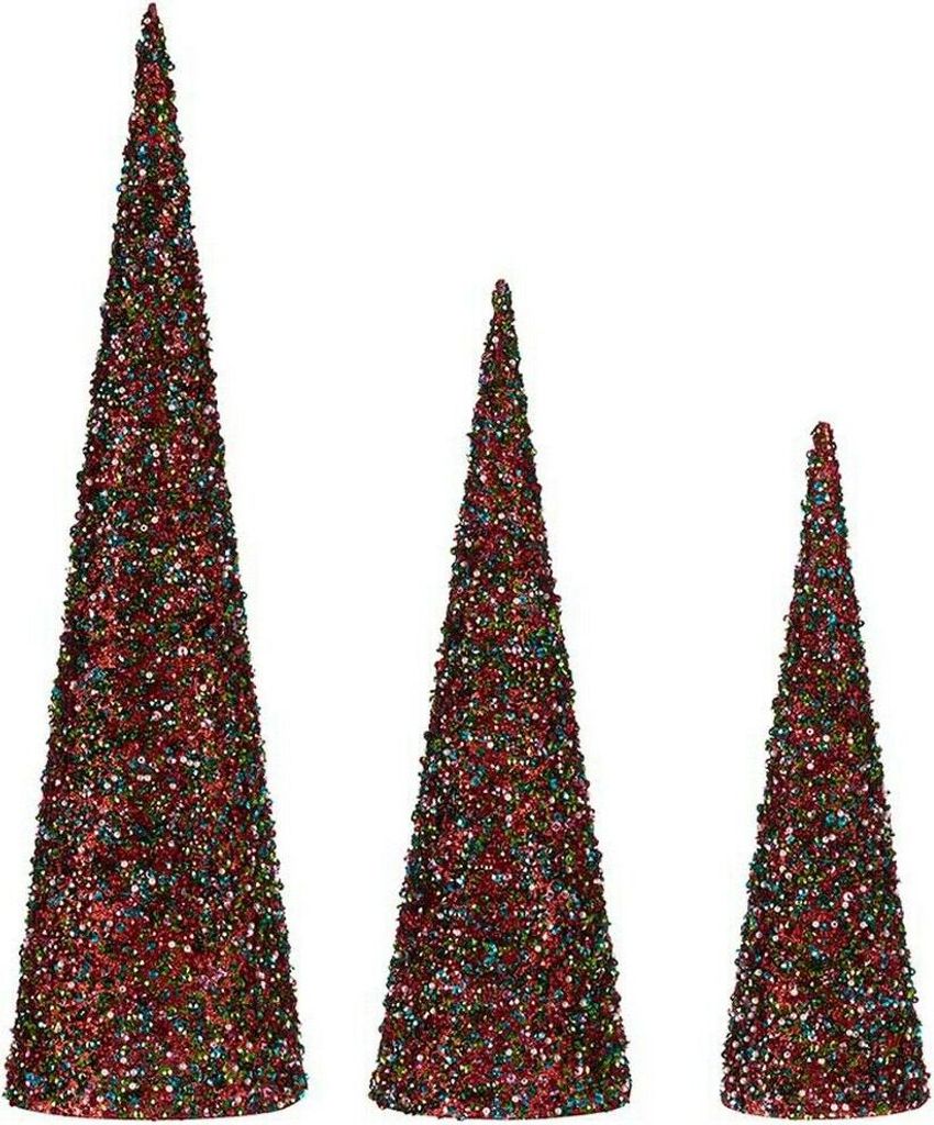 Dekoration Weihnachten Kegel Pailletten 16,5 x 60 x 16,5 cm Produktbild 
