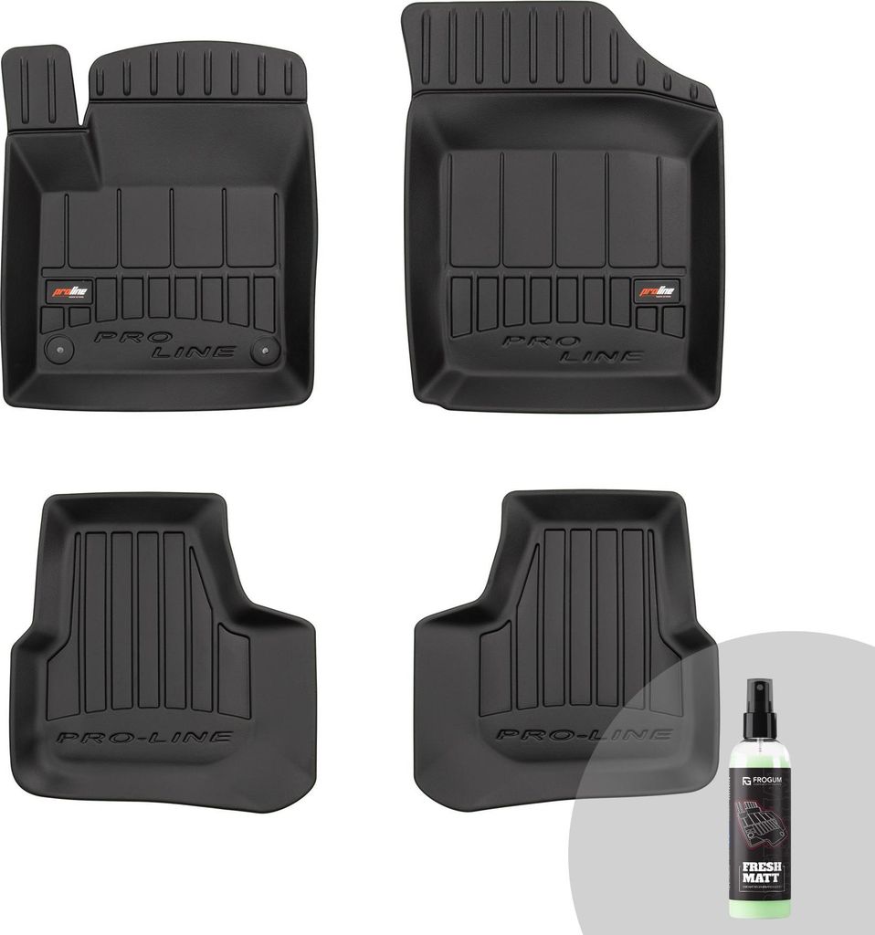 FROGUM ProLine 3D Gummimatten Exklusiven Auto Fußmatten Autofussmatten für Skaba Citigo 2011-2019