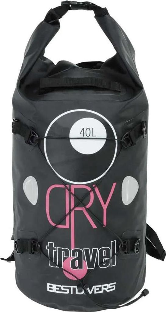 Best Divers Pvc Dry 40l Rucksack Schwarz Schwarz One Size