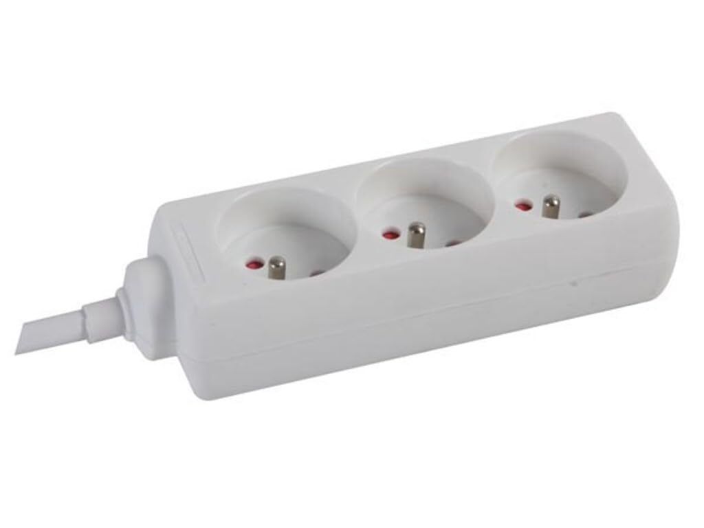Perel Steckdosenleiste, 3 Steckdosen mit Erdungsstift (Typ E) und Kindersicherung, 1,5 m H05VV-F