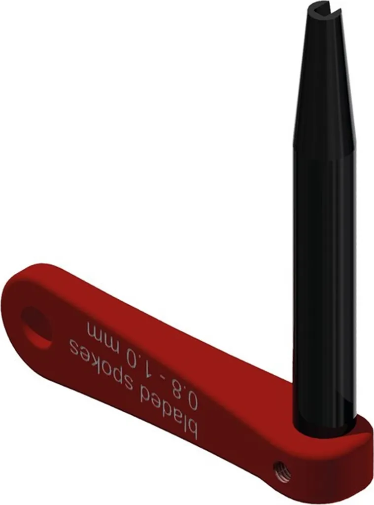 Support de rayons plat DT Swiss rouge pour dévoilage roue de vélo