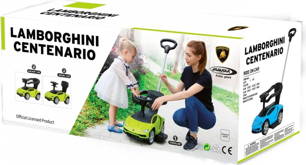 Porteur Evolutif Lamborghini Centenario 3-en-1 avec Canne Parentale - 4