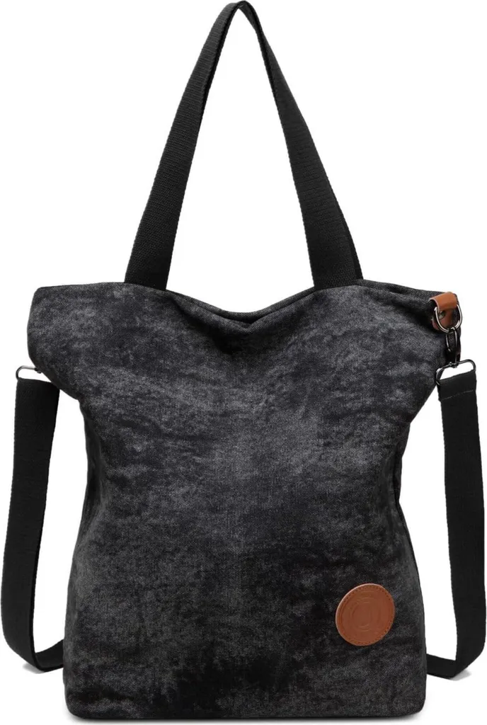 Borsa a tracolla in tela da donna borsa a tracolla nera grande borsa a tracolla multifunzionale JANSBEN