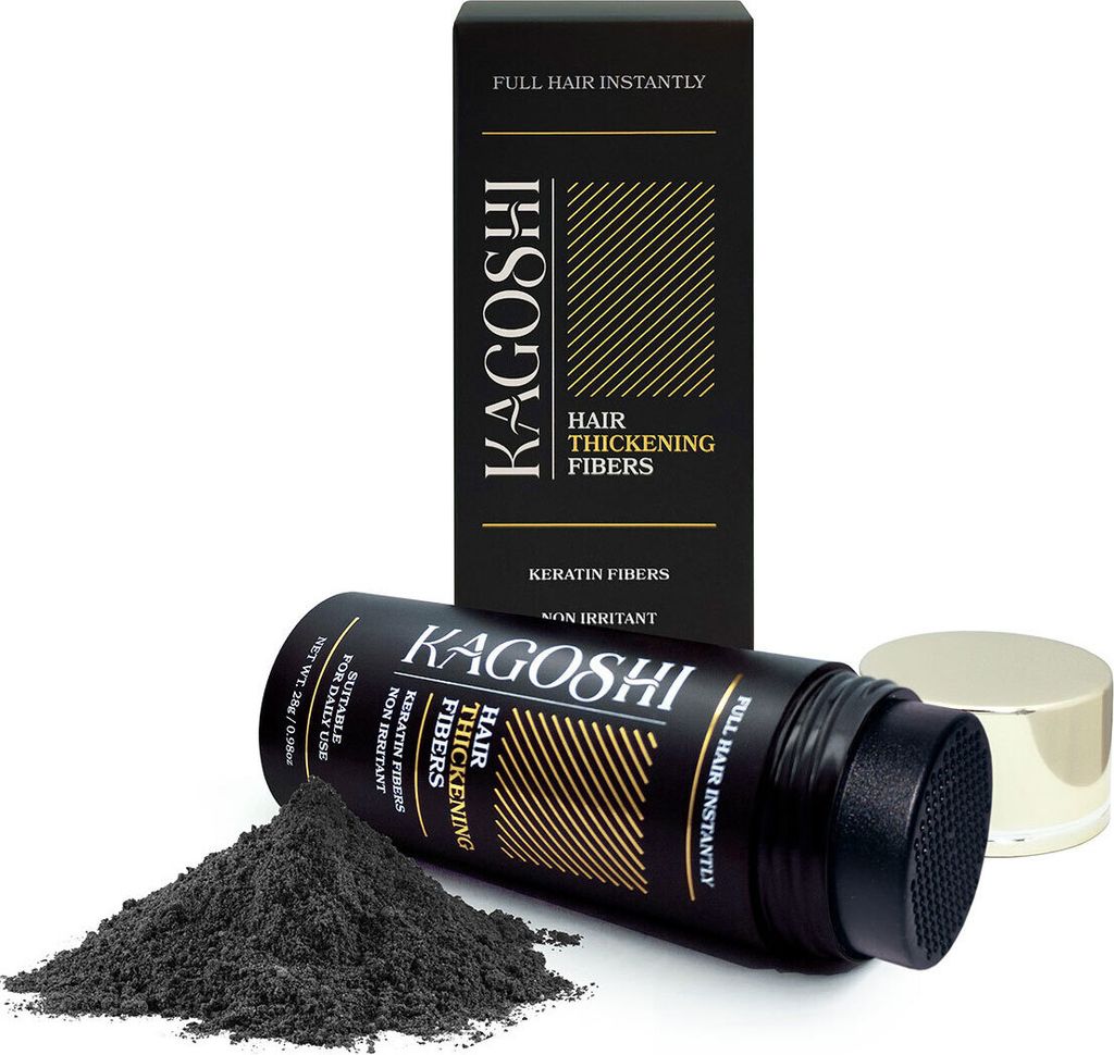 Kagoshi Hair Fibers 28g CZARNY Mikrowłókna do Zagęszczania Zdjęcie produktu 