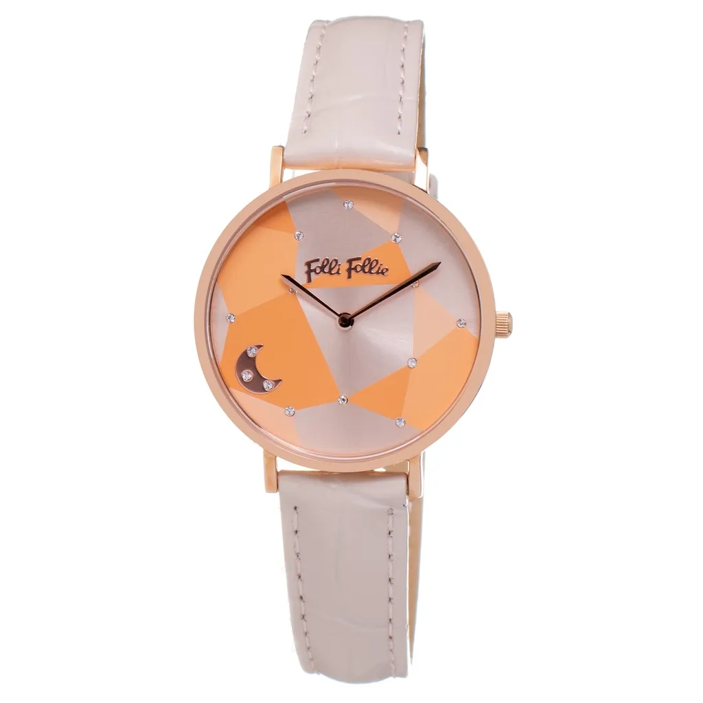 Folli Follie WF19R016SSGPI: Orologio Donna Rose Gold & Beige Glam