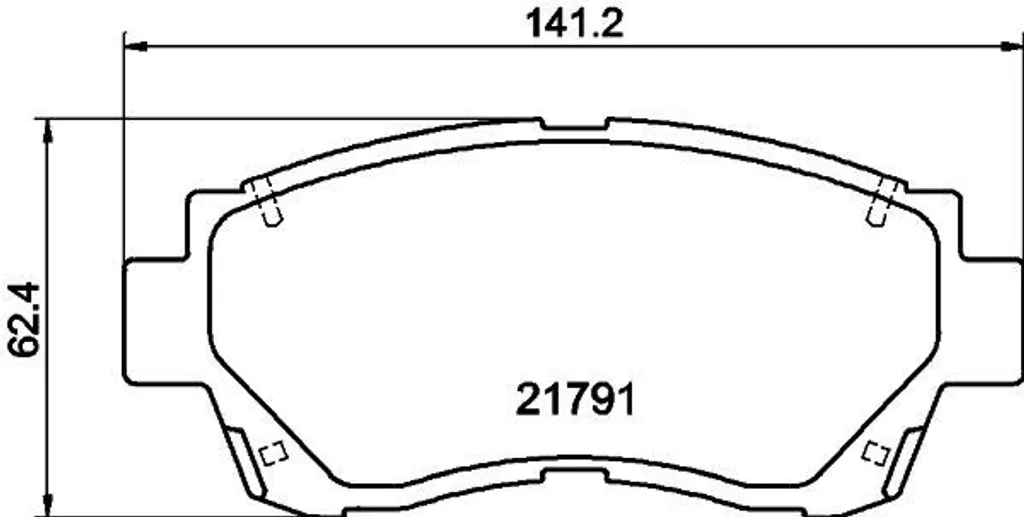 Plaquettes de frein avant pour Toyota Camry et Celica T20 HELLA 8DB