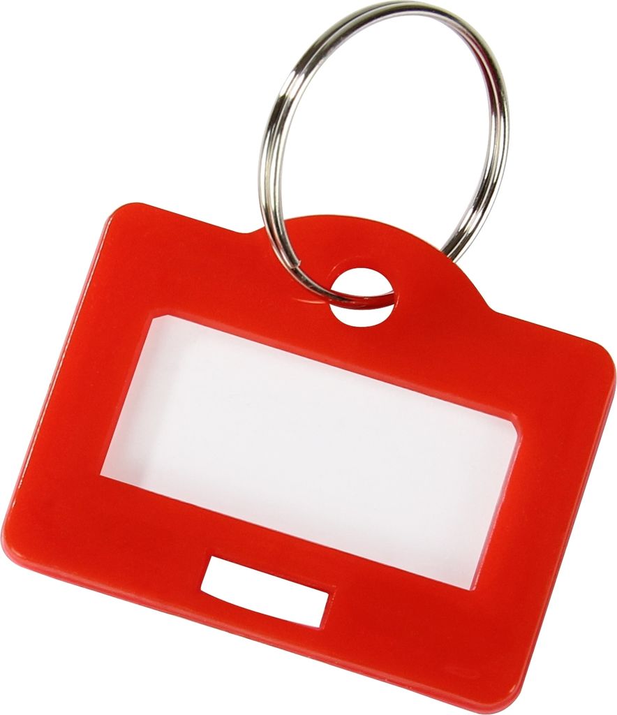 Schlüsselanhänger, HMF 1800, 2,9 x 2,5 x 0,26 cm rot Produktbild 