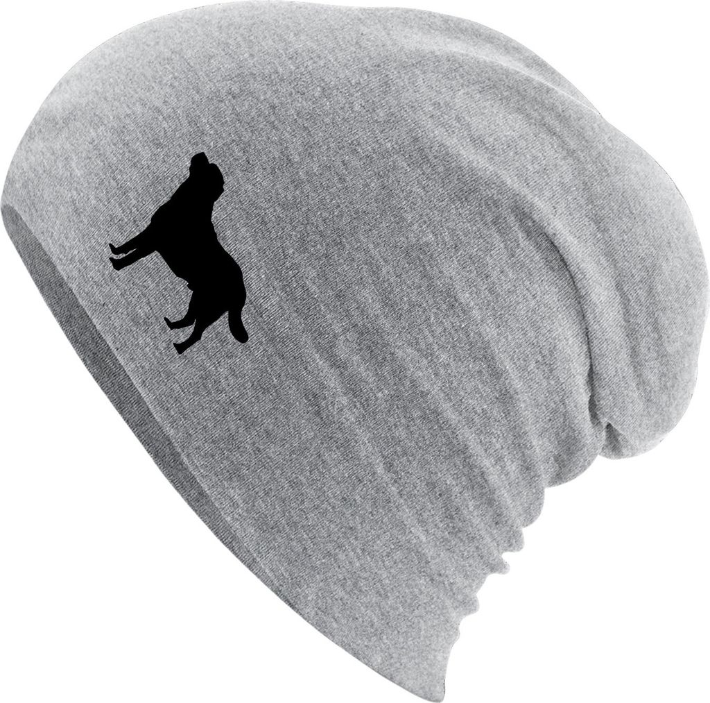 Huuraa Beanie Labrador Retriever Silhouette Heather Grey One Size Baumwolle und Elasthan Mütze Geschenkidee