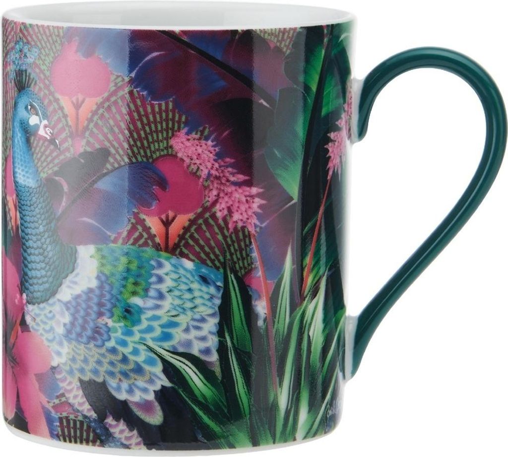 Mikasa x Sarah Arnett Mug de Porzellan, bedruckte Tee- und Kaffeetasse, einzigartige Geschenk-Tasse, Monkey Print, 350ml - Spülmaschinenfest.