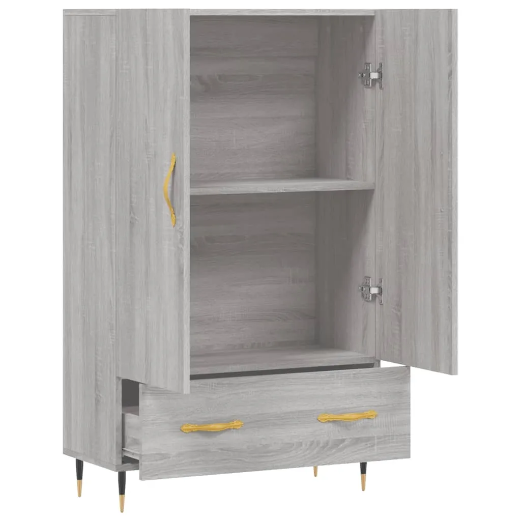 Credenza Alta Grigio Sonoma 69,5x31x115 cm | Arredo Casa Economico e Chic - 5