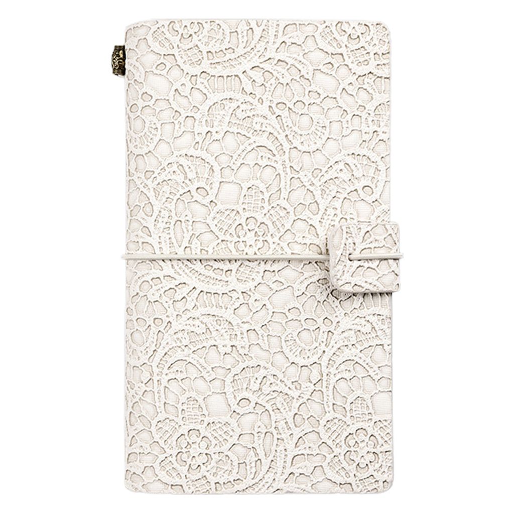 A6 Travel Notebook Vintage European 3D Spitze geschnitzte Blumenabdeckung Austauschbares Tragbares Student Journal Scrapbook Diary School Supplies-...