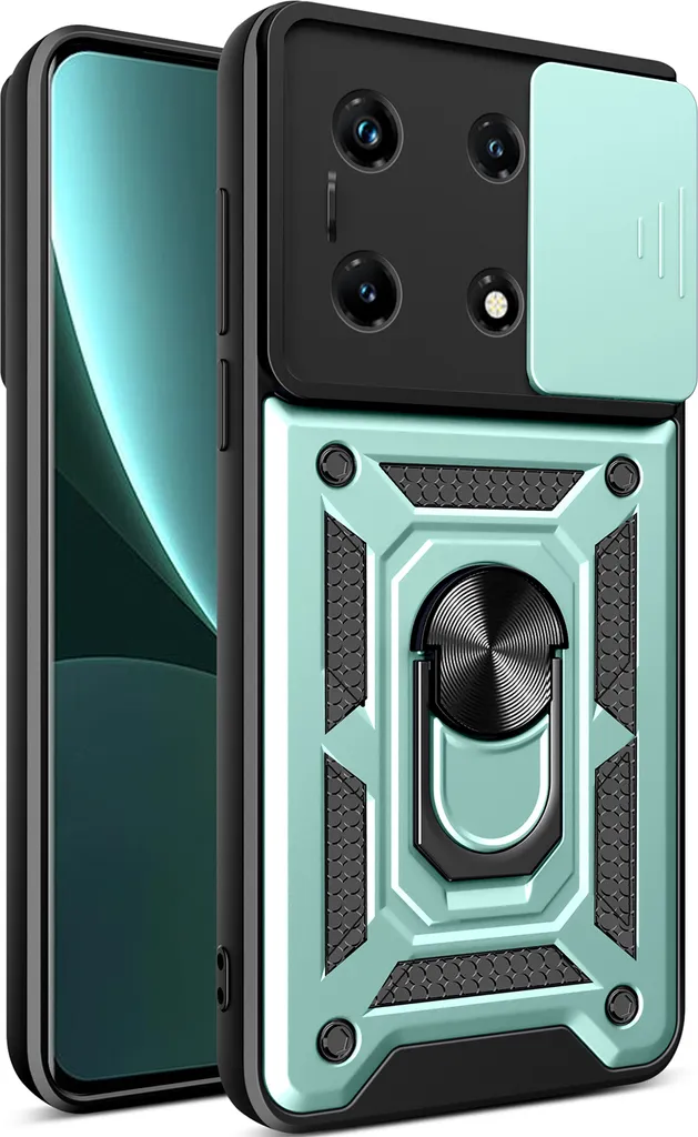 Custodia Infinix Note 30 Pro 4G Verde: Protezione Fotocamera e Anello